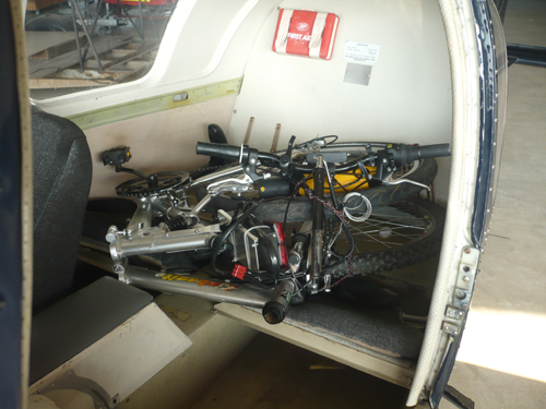 bike in plane